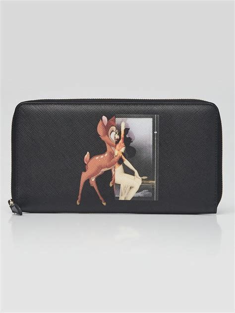 givenchy bambi zip around wallet|GIVENCHY Textured Coated Canvas Iconic Bambi Print Zip .